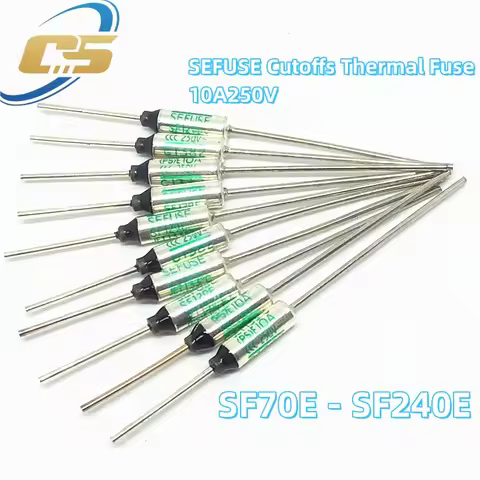 10PCS SF169E 172C Tf 172 RY172 SEFUSE Cutoffs Thermal Fuse 10A250V Assortment Kit SF152E SF76E SF113