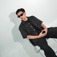 OVERSIZE STRIPE SHIRT STRIPE SHIRT/ SHORT-SLEEVED SHIRT/ STRIPED SHIRT/