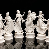 英國製Wedgwood盛世風華1993跳舞女神限量陶瓷娃娃瓷偶絶版6件套