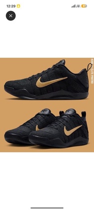 (徵收） Nike Kobe 11 Elite Low FTB 黑金配色 us 12