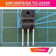 2pcs 60R190P 60R190PS 60R190QS TO-220SF MMSF60R190PTH TO220SF N-Channel 20A/650V MOSFET Transistor N