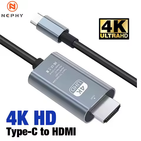 2M USB C HDMI Cable Type C to HDMI 4K 60Hz 30Hz for iPhone 15 TV Converter MacBook Air iPad Samsung 