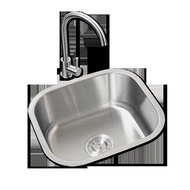 Sink Single Sink 6B76304 Small Size Washing Vegetable Basin Stainless Steel Extra Thick Under Counte