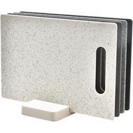 4 Pcs Plastic Chopping Board Set, Cutting Boards with Storage Stand, Cutting Boards for Kitchen Diff