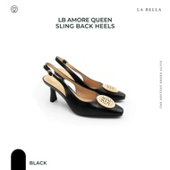 LA BELLA  รองเท้าคัชชูส้นสูงหนังแกะ รุ่น LB AMORE QUEEN  SLINGBACK HEELS - FORMAL COLOR PEARL 42