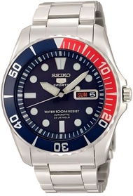 นาฬิกาข้อมือผู้ชาย SEIKO 5 Automatic Diver รุ่น SNZF15K ขอบPEPSI SNZF17K ขอบสีดำ ขนาดตัวเรือน 41 มม. ตัวเรือน สายStainless steel สีเงิน