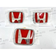 HONDA LOGO eg ek EMBLEM RED UNIVERSAL SR4 S04 SM4 SV4 SH4 EF EG EG6 EG9 EK EK4 EK99 TYPE R MERAH S21 VIRS  ACCORD CITY