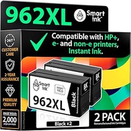 Smart Ink Remanufactured Ink Cartridge Replacement for HP 962XL 962 XL (2Black XL)