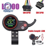 24V-60V Throttle Meter For  Electric Scooter/Ebike Speedometer (SM Plug 6PIN)