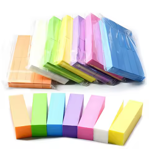 20/10 Pcs Buffer Blocks for Nalis 100 180 Buffing Sanding Files Sponge Double-sided Manicure Tools S