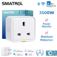 SMATRUL EWeLink Smart Plug UK Socket WIFI 16A Outlet Power Monitor Timer APP Voice Works With Alexa Google Home