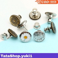 Adjustable Waist Snap Button Jeans Multifunctional Daisy Pattern Button/ Magic Button Jeans Button M