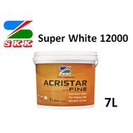 SKK Acristar Fine 7L Emulsion Paint for Interior Wall and Ceiling (Super White 12000)