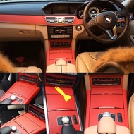 For Mercedes E Class W212 Interior Central Control Panel Door Handle 5DCarbon Fiber Stickers Decals 