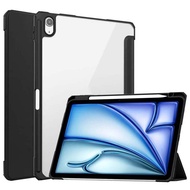 PU leather case for 2026 iPad Air 11 inch M4 M3 A3270 A3267 A3266 M2 A2902 A2903 A2904 transparent b