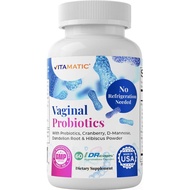 Vitamatic Vaginal Probiotics 20 Billions untuk Wanita Keseimbangan pH & Kawalan Bau dengan Prebiotik
