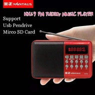 KK69 / M -62 Rechargeable Digital Music Player / FM Radio microSD Slot Mini Portable Spearker FM Rad