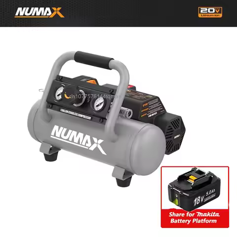 Numax 20 Volt Cordless 1/2.5 Gallons 4L/10L Air Compressor For Makita 18V Battery