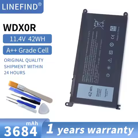New Original 11.4V 42Wh Battery WDXOR WDX0R For Dell Inspiron 13 14 15 17 5000 7000 P69G001 5378 537