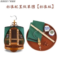 Parrot New Cage Bird Cage Bamboo Thrush Starling Large Full Set Bamboo Cage Old Bamboo Handmade Prem