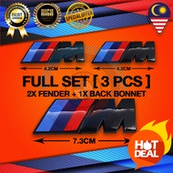 BMW M Emblem GLOSS BLACK FULL SET 3 pieces FENDER + BONNET for BMW G20 G30 F30 F10 F15 E46 E39 E90 E