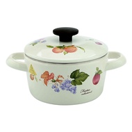 Fruit Pattern Enamel Pot Using Fujihoro FRV-16W Induction Cooker (16cm)