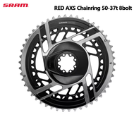 SRAM RED Chainring 50-37T 2x12Speed โซ่8น็อตยึดโดยตรง8หลุมโซ่กลมสีดำ8หลุมแบบออริจินอลคู่สำหรับ SRAM