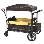 wholesale 4 big wheels baby stroller wagon kids folding beach wagon with canopy aluminum outer campi