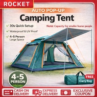 Outdoor Tent 4-5 Persons Auto Tent Camping Tent Family Tent Waterproof Automatic Double-Layer