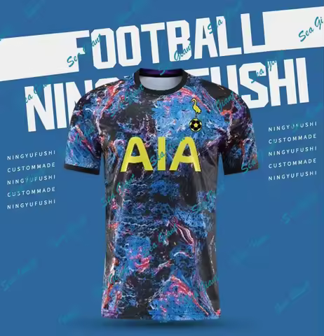 21_22 Season Tottenham Away Jersey Men Football Jersey Short-sleeved Training T-shirts Kid 3D Printe