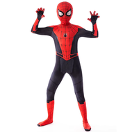 【HOT】 Anime Superhero Costume Miles Morales Cosplay Zentai Bodysuit Halloween Costumes Kids Superh