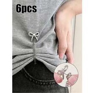 6-Pack Adjustable Cuff Clips, Waist Cinch T-Shirt Clips, Jeans Hem Clips, Anti-Sag Cuff Clips, Cloth