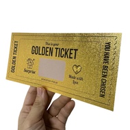 cod Scratch Card Golden Ticket Scratch-off Card Gravure Printing Surprise Reveal Gold Greeting Card 