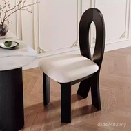 French Retro Solid Wood Dining Chair Household Designer Dining Table Chair Back Chair Lonely Medieva