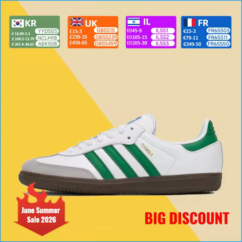 ADIDAS SAMBA OG Non-slip Comfort Lightweight Durability Unisex Style Low-Top Skate Shoes IG1024