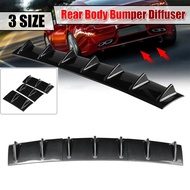 Universal Spoiler General Shark Fin Three-Section Car Rear Bumper Lip 7-Fin Diffuser for BMW E60 E46
