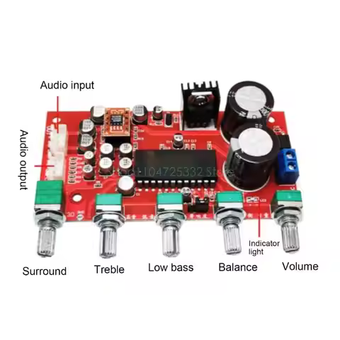 LM4610 Tone Preamp Sound Board Improve Bass Balance Volumes Control Adjustment Preamplifier Supply P