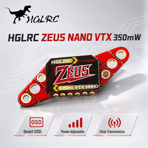 HGLRC Zeus Nano VTX 350mW 5.8GHz Analog Transmitter 40CH U.FL Antenna IRC Tramp for Tiny Whoop Tooth