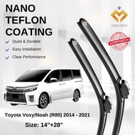 Toyota Voxy/Noah (R80) 2014 - 2021Premium Japan Tech Car Wiper Accessories 14”+28” Type 02 Clip- Inc