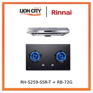 Rinnai RH-S259-SSR-T Cooker Hood + RB-72G Gas Hob