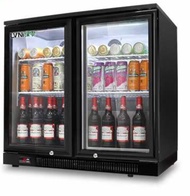 LVNI 2 Door Cooler double glass door (900mm) Black (Compressor2~10c)with lockblower fan pipe less