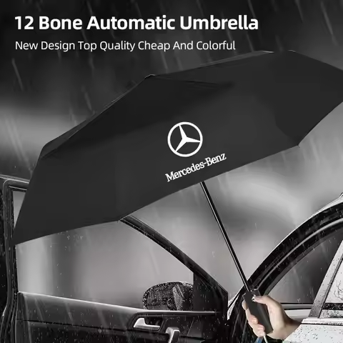 12-Bone Umbrella Windproof Sunshade For Mercedes Benz AMG A B C E S Class A180 CLK CLA GLE W212 C200