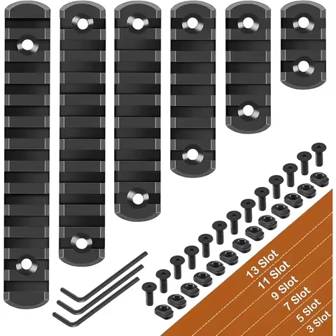 M Lok Picatinny Rail 20mm 3 Slot 5 Slot 7 Slot 9 Slot 11 Slot 13 Slot for Mlok Handguard Airsoft Sco