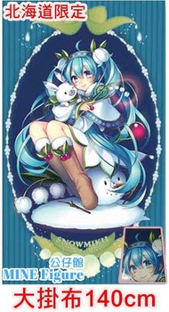 █Mine公仔█日版 北海道限定 大掛布 初音未來 TAITO 雪初音 2015 冬服掛軸掛畫櫻初音A0137