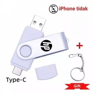 HP Flashdisk OTG TYPEC / USB 32G/1TB / 2TB Flash Drive USB 2.0 Metal Flashdis 2TB untuk Ponsel dan L