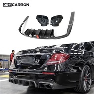 On sale Carbon Fiber E Class Rear Bumper Lip Diffuser for Benz W213 E200 E260 E300 E63 AMG 2017-2022