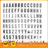 104pcs Cinematic Lightbox Replacement Letters & Numbers Signs black for A4 Light Up Letter Box Sign 