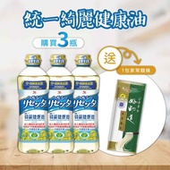 統一 綺麗健康油x3瓶(652ml/瓶)加贈好勁道家常麵條