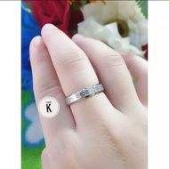 Cincin Silver Titanium ikatan cinta Booming Termurah Anti Karat CXB461