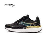 [spots] 2023 Ready stock Saucony Triumph Shock Absorption Running Shoes Sneakers Black Gold